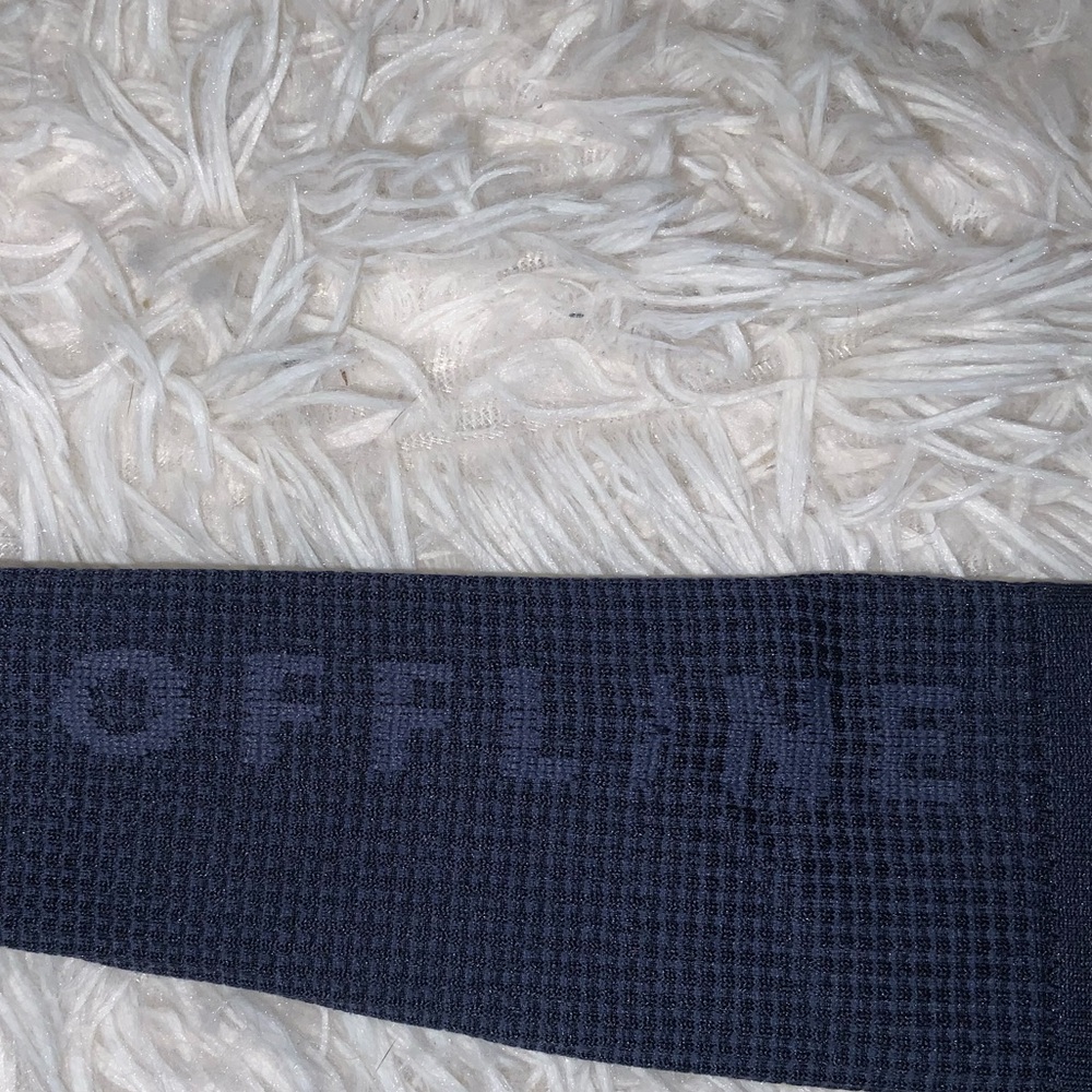 Offline by aerie cropped navy blue athletic crew neck.